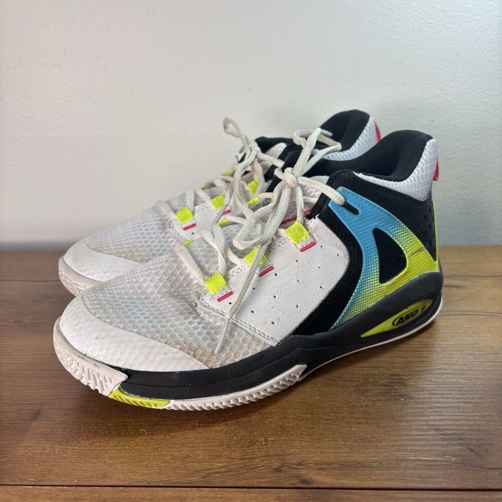 AND1 Takeoff 3.0 Unisex 7 W Basketball Shoes Hight Tops Sneakers White Black